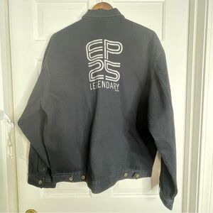 Vintage Elvis Presley Black Denim Jacket L Graceland EP25 EPE Legendary